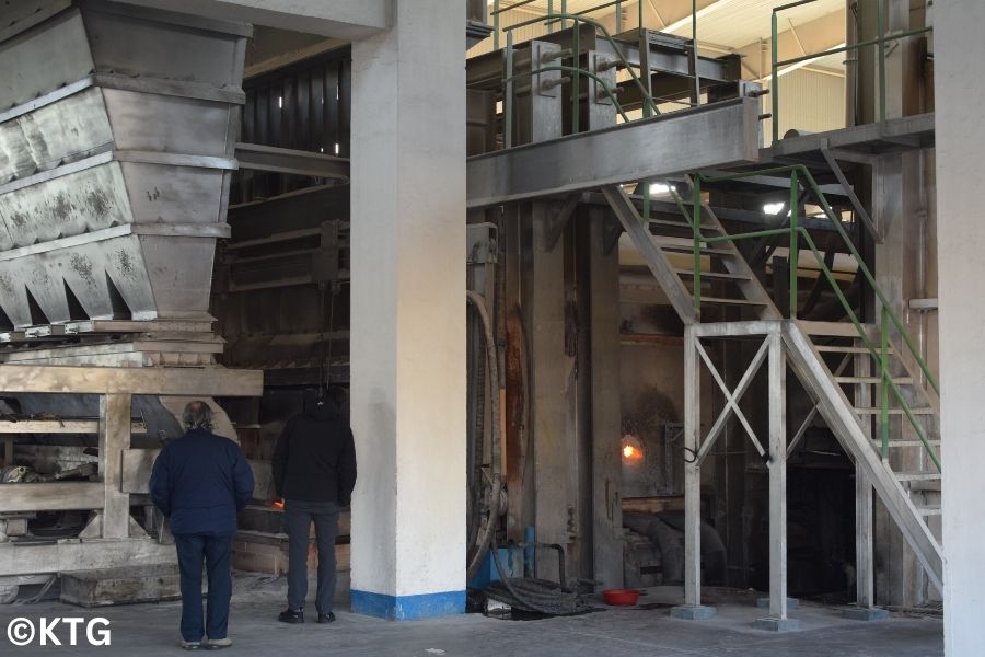 Exterior view of the Tae'an friendship glass factory just outside Nampo on the west coast of North Korea. This factory was initially a Chinese-North Korean joint venture