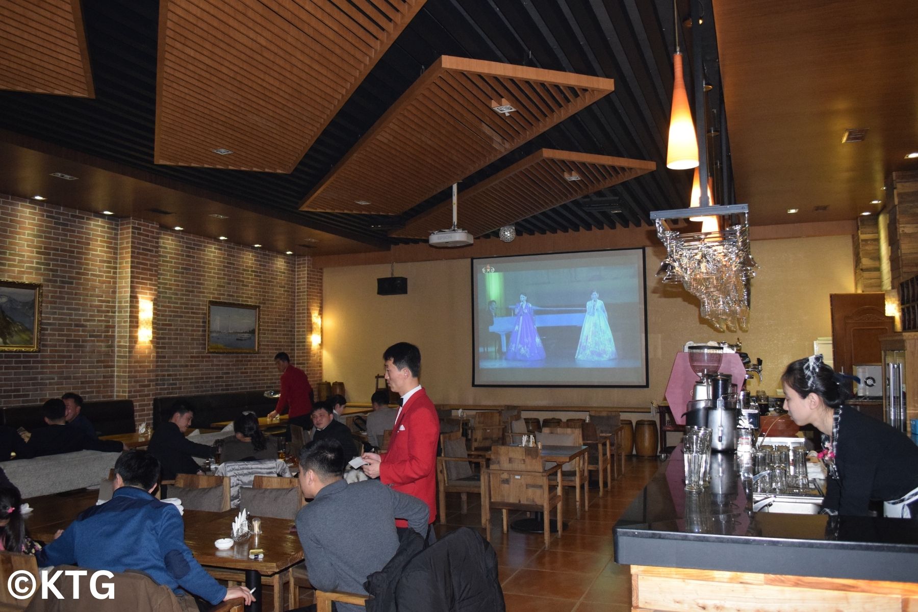 Beer bar in Pyongyang, North Korea (DPRK)