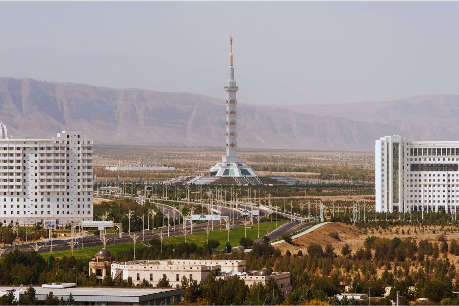 Constitution Monument in Ashgabat capital of Turkmenistan