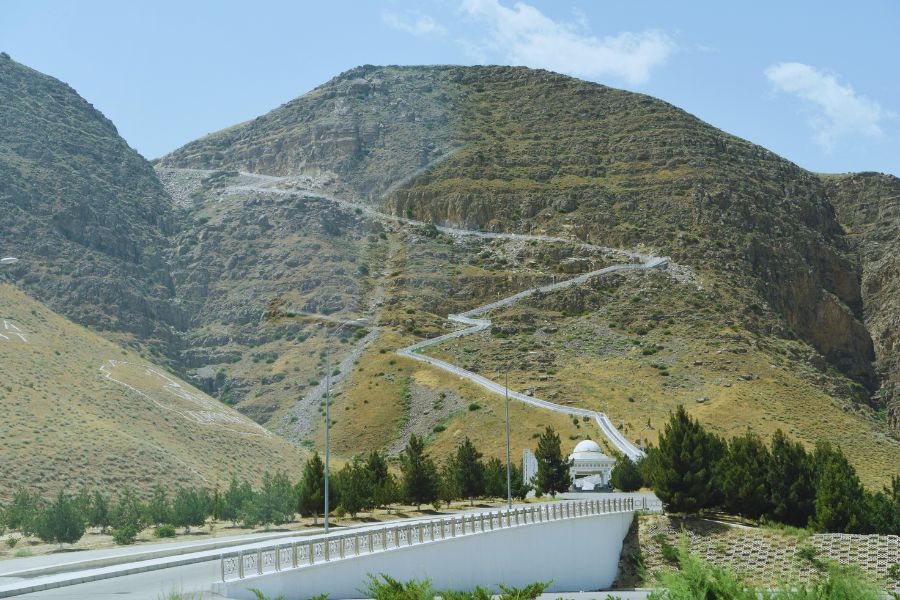 Stairs of health in Ashgabat, Turkmenistan. Tours with KTG