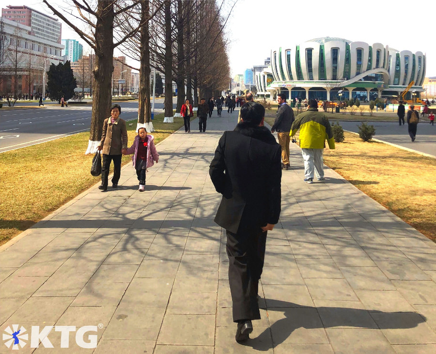 walking through Ryomyong new town in Pyongyang, North Korea, are eco-friendly. Picture taken by KTG Tours