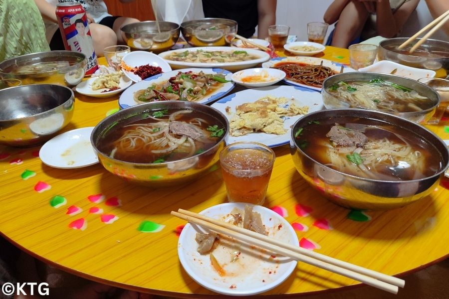 Chinese Korean chaoxian zu noodles restaurant in Yanbian, Korean autonomous prefecture of China in Jilin province