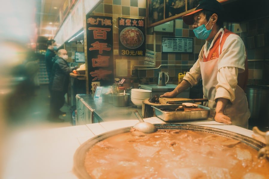 Mercado nocturno en Beijing, Pekin, China