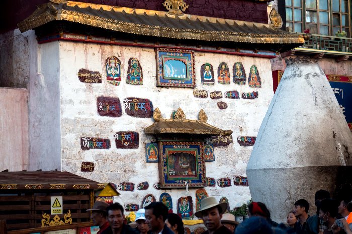 Pilgrims around Jokhang temple in Lhasa, Tibet, China