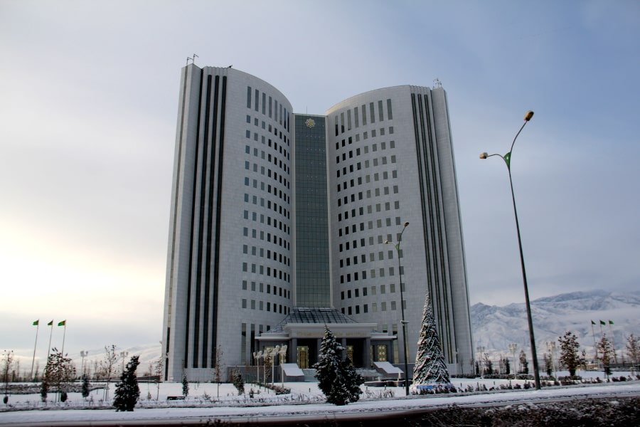 building of the ministry of education in Ashgabat in Turkmenistan