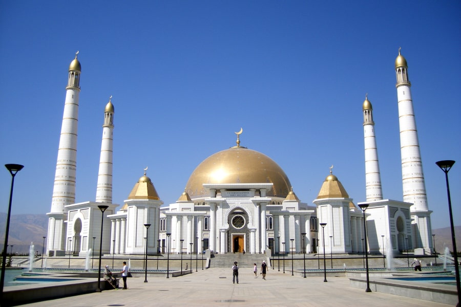 Turkmenbashi Mosque in Ashgabat capital of Turkmenistan