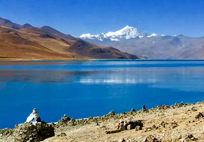 Yamdrok-tso lake in Tibet, China